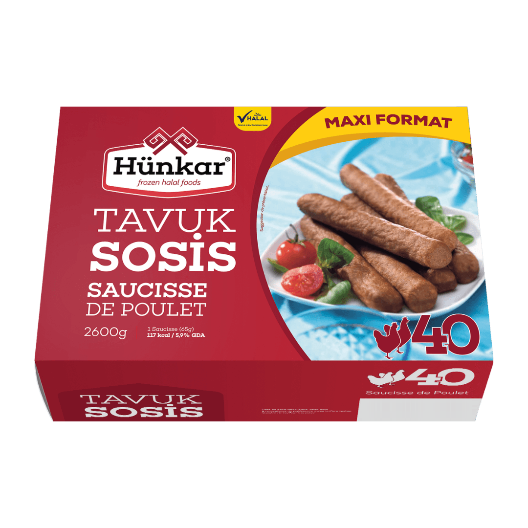 hunkar saucisse poulet 40pcs